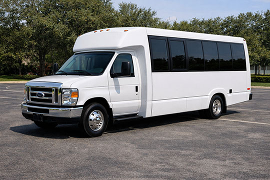 18-passenger mini coach available for charter in Miami, FL